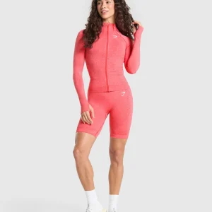 Fashion Gymshark Vital Seamless 2.0 Tight Tracktop CoralRedMarl