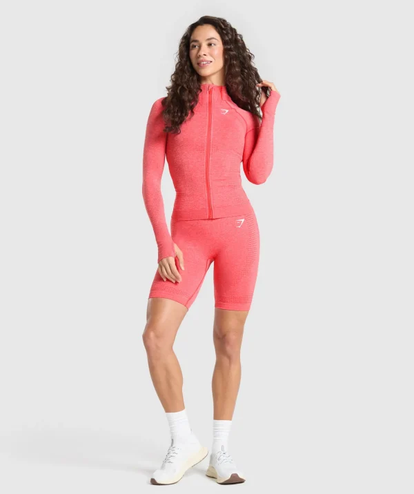 Fashion Gymshark Vital Seamless 2.0 Tight Tracktop CoralRedMarl