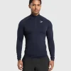 Clearance Gymshark Vital Seamless 1/4 Zip Navy/HeavyBlue