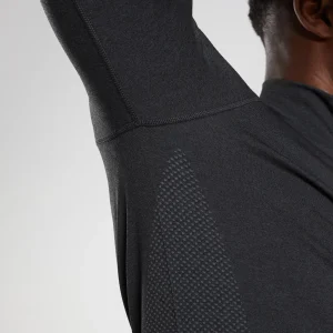 Clearance Gymshark Vital Seamless 1/4 Zip Black/SilhouetteGrey