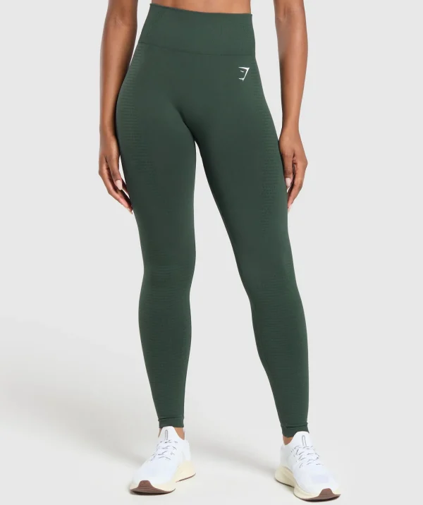 Hot Gymshark Vital Seamless Leggings WoodlandGreenMarl