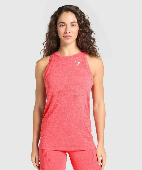 Clearance Gymshark Vital Seamless Light Tank CoralRedMarl