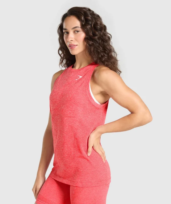 Clearance Gymshark Vital Seamless Light Tank CoralRedMarl