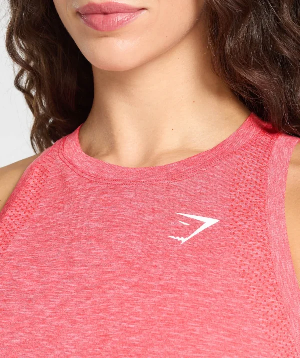 Clearance Gymshark Vital Seamless Light Tank CoralRedMarl