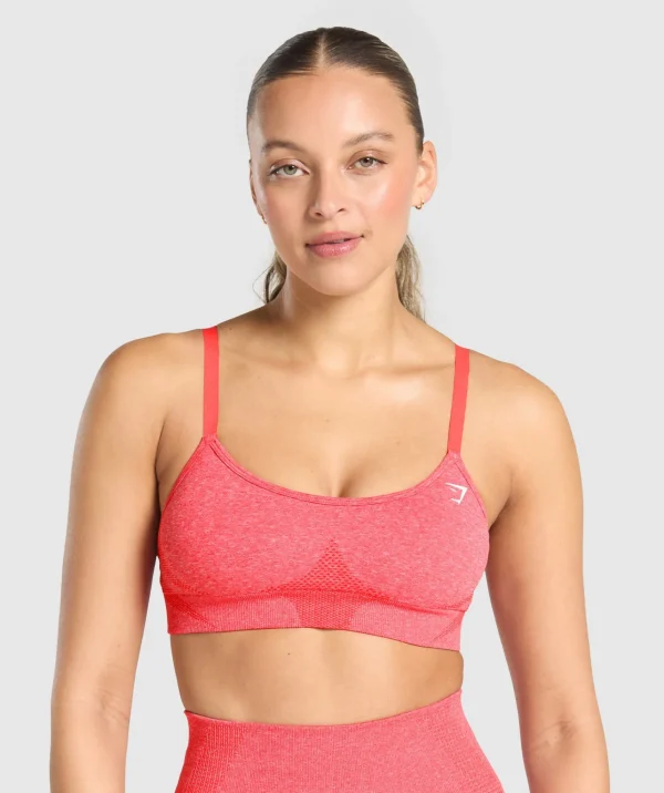 Discount Gymshark Vital Seamless Sports Bra CoralRedMarl