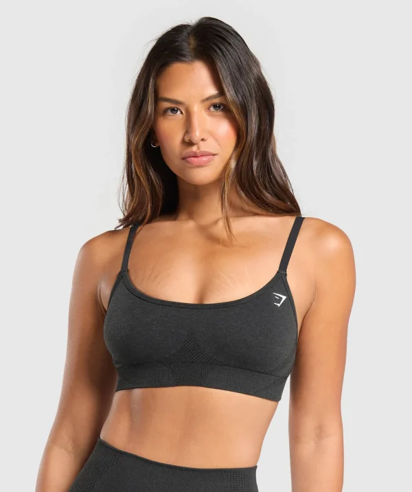 Discount Gymshark Vital Seamless Sports Bra BlackMarl