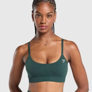 Fashion Gymshark Vital Seamless Sports Bra WoodlandGreen/Marl