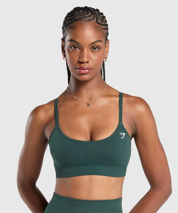 Fashion Gymshark Vital Seamless Sports Bra WoodlandGreen/Marl