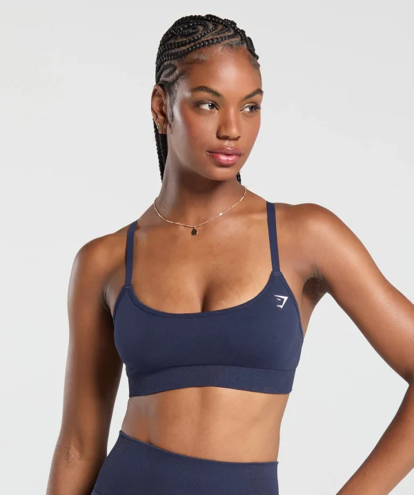 Best Gymshark Vital Seamless Sports Bra HeavyBlue/Marl