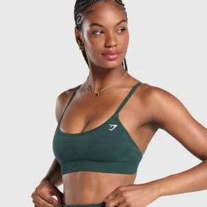 Fashion Gymshark Vital Seamless Sports Bra WoodlandGreen/Marl