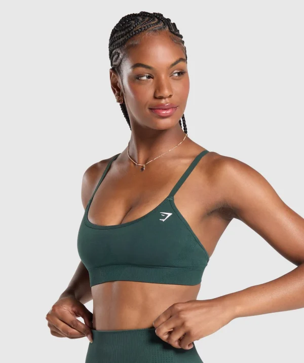 Fashion Gymshark Vital Seamless Sports Bra WoodlandGreen/Marl