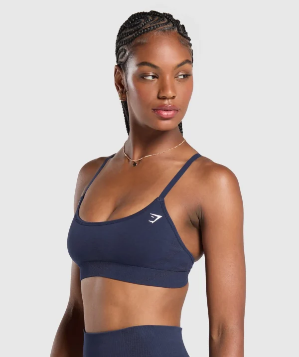 Best Gymshark Vital Seamless Sports Bra HeavyBlue/Marl