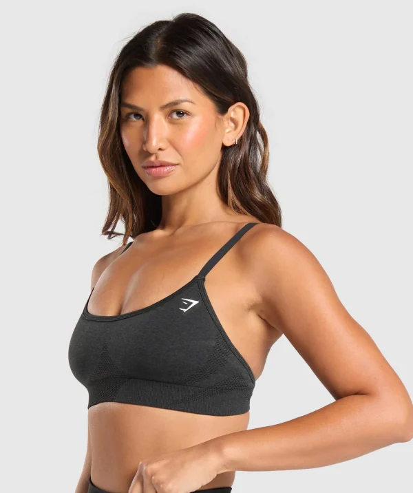 Discount Gymshark Vital Seamless Sports Bra BlackMarl