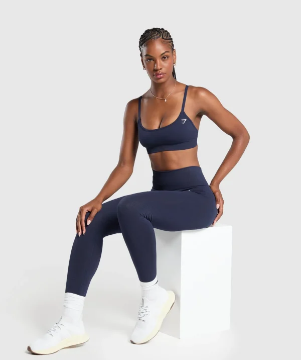 Best Gymshark Vital Seamless Sports Bra HeavyBlue/Marl