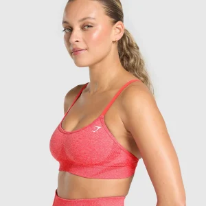 Discount Gymshark Vital Seamless Sports Bra CoralRedMarl