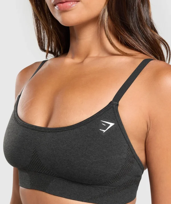 Discount Gymshark Vital Seamless Sports Bra BlackMarl