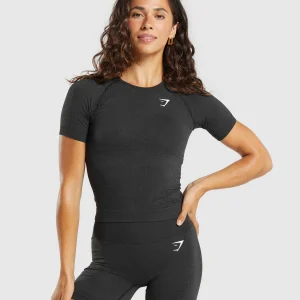 Outlet Gymshark Vital Seamless Tight T-Shirt BlackMarl