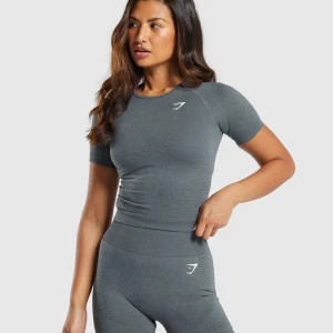 Sale Gymshark Vital Seamless Tight T-Shirt StrongGrey/Marl