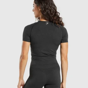 Outlet Gymshark Vital Seamless Tight T-Shirt BlackMarl