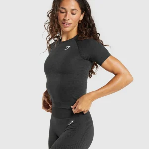 Outlet Gymshark Vital Seamless Tight T-Shirt BlackMarl