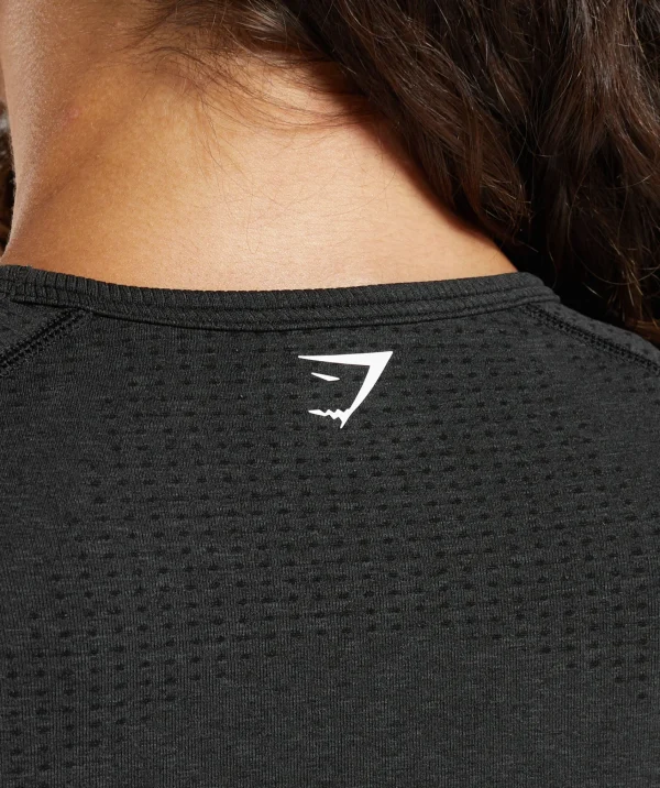 Outlet Gymshark Vital Seamless Tight T-Shirt BlackMarl