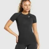 Sale Gymshark Vital Seamless T-Shirt BlackMarl