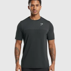 Online Gymshark Vital Seamless T-Shirt Black/MediumGreyMarl