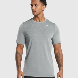 New Gymshark Vital Seamless T-Shirt LightGrey/BlackMarl