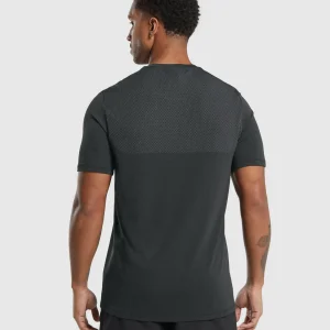 Online Gymshark Vital Seamless T-Shirt Black/MediumGreyMarl