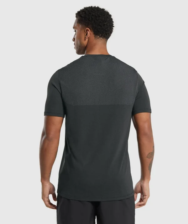 Online Gymshark Vital Seamless T-Shirt Black/MediumGreyMarl