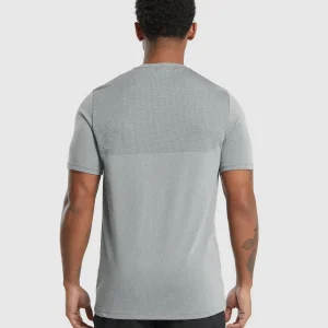 New Gymshark Vital Seamless T-Shirt LightGrey/BlackMarl