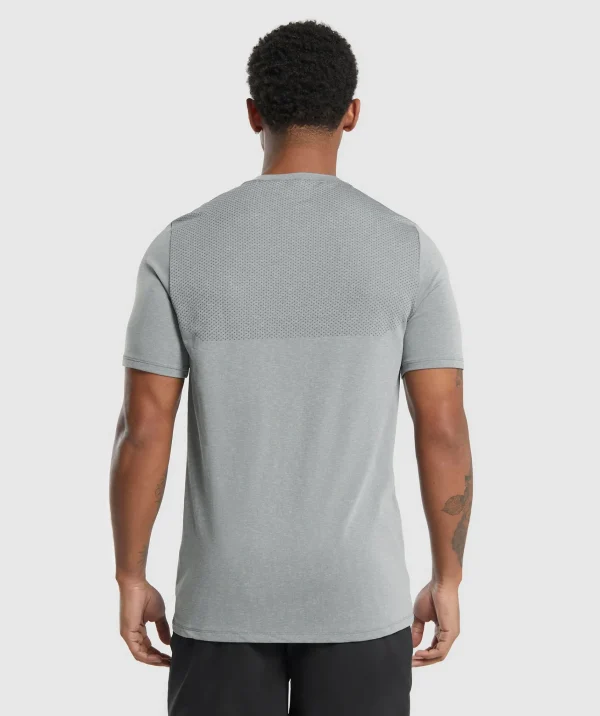 New Gymshark Vital Seamless T-Shirt LightGrey/BlackMarl