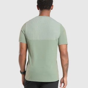 Outlet Gymshark Vital Seamless T-Shirt FadedGreen/ForceGreenMarl