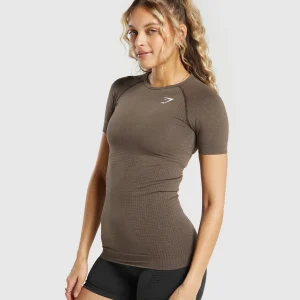 Clearance Gymshark Vital Seamless T-Shirt PennyBrownMarl