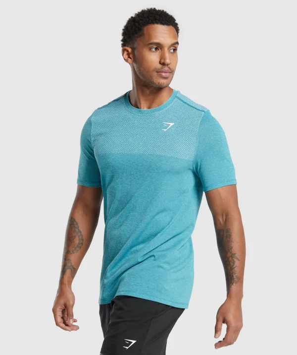 Online Gymshark Vital Seamless T-Shirt ArtificialTeal/WhiteMarl