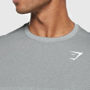 New Gymshark Vital Seamless T-Shirt LightGrey/BlackMarl