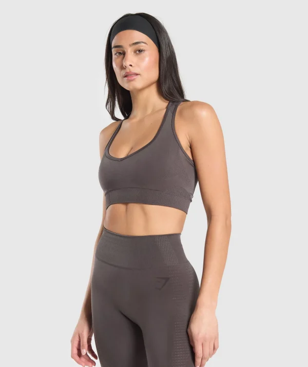 Online Gymshark Vital Shine Limited Edition Crop Top GreyedPurple