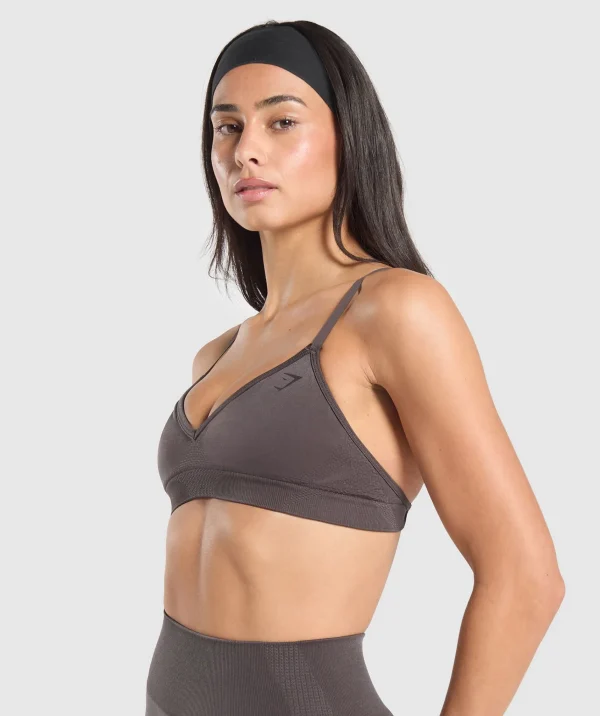 Online Gymshark Vital Shine Limited Edition Sports Bra GreyedPurple