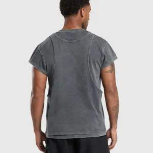 Sale Gymshark Washed Double Layer T-Shirt Black