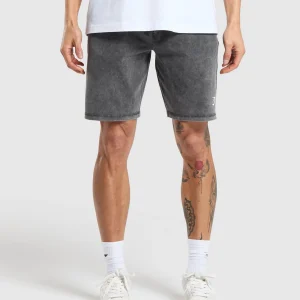 Online Gymshark Washed Jersey 9" Shorts Black