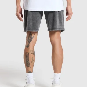 Online Gymshark Washed Jersey 9" Shorts Black