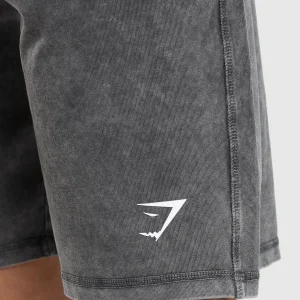 Online Gymshark Washed Jersey 9" Shorts Black