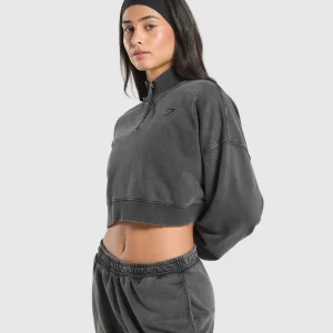 Outlet Gymshark Whitney 1/4 Zip Black