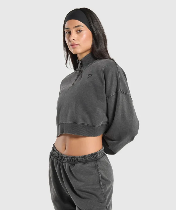 Outlet Gymshark Whitney 1/4 Zip Black