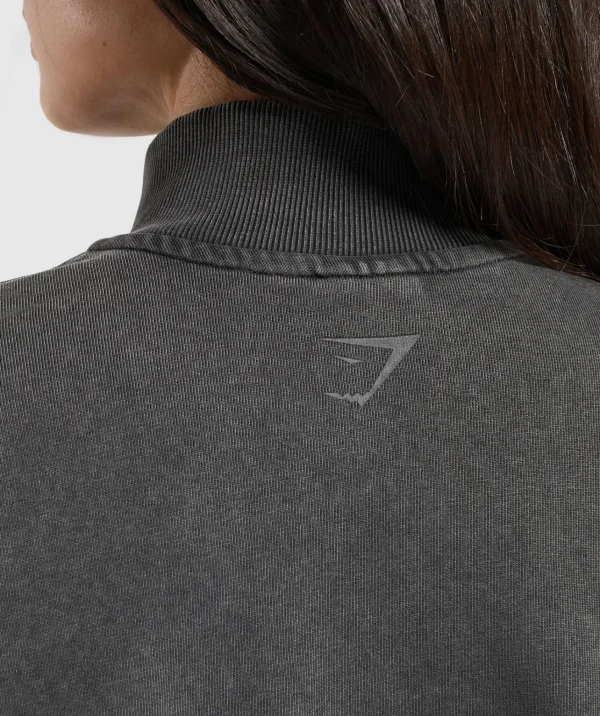 Outlet Gymshark Whitney 1/4 Zip Black