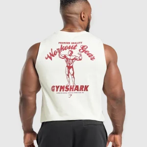 Outlet Gymshark Workout Gear Tank SoftWhite