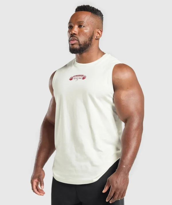 Outlet Gymshark Workout Gear Tank SoftWhite