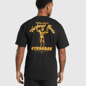 Online Gymshark Workout Gear T-Shirt Black