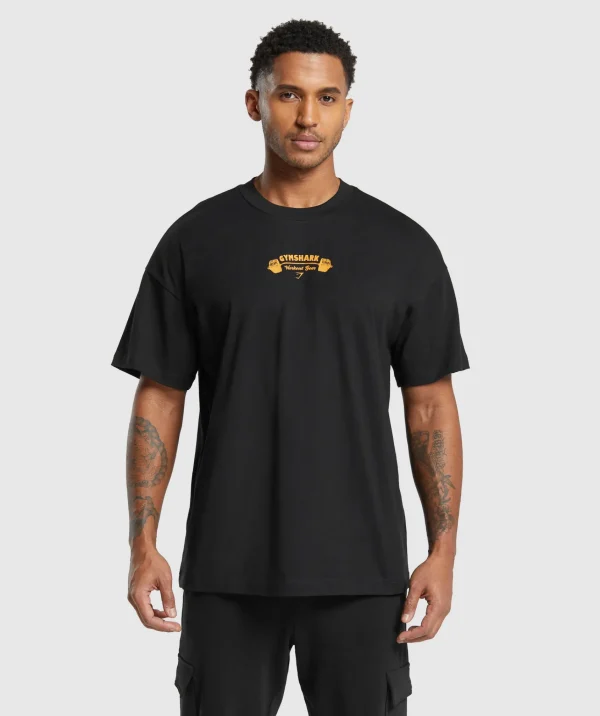 Online Gymshark Workout Gear T-Shirt Black