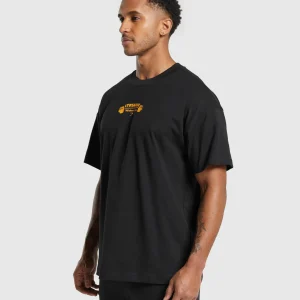 Online Gymshark Workout Gear T-Shirt Black